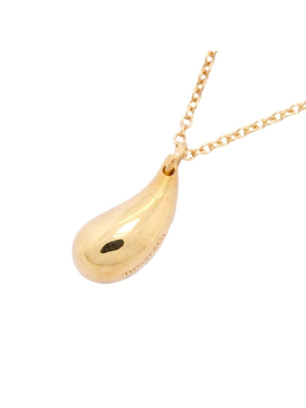 Tiffany & Co Necklace Teardrop 18k Yellow Gold